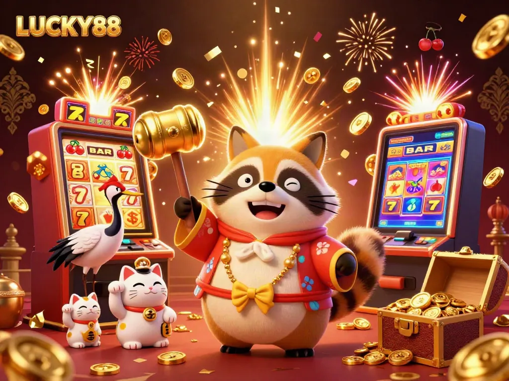 Play the thrilling LUCKY88 slot machine with fortune cats and dynamic gaming elements.