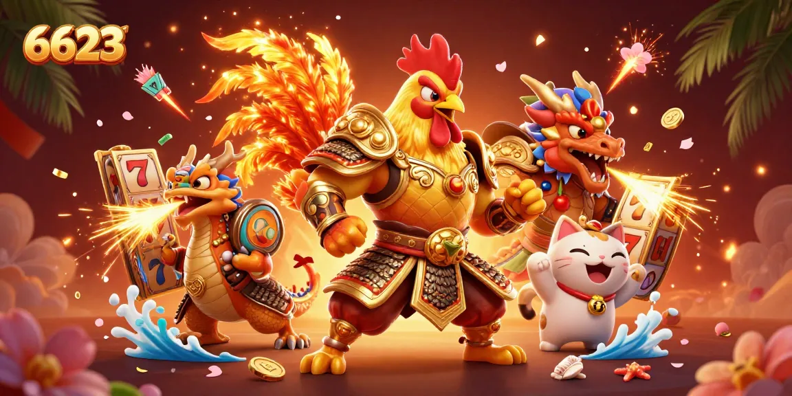 Engage with the thrilling 6623 casino experience featuring dynamic characters and vibrant elements.