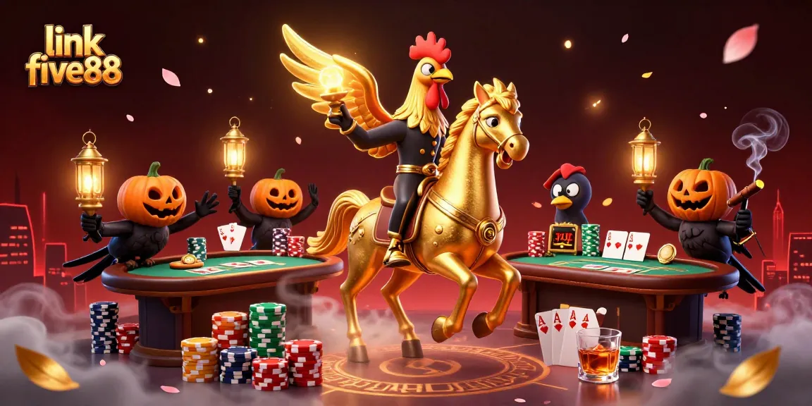 Play and win big with link five88 in a magical casino scene filled with gaming excitement.